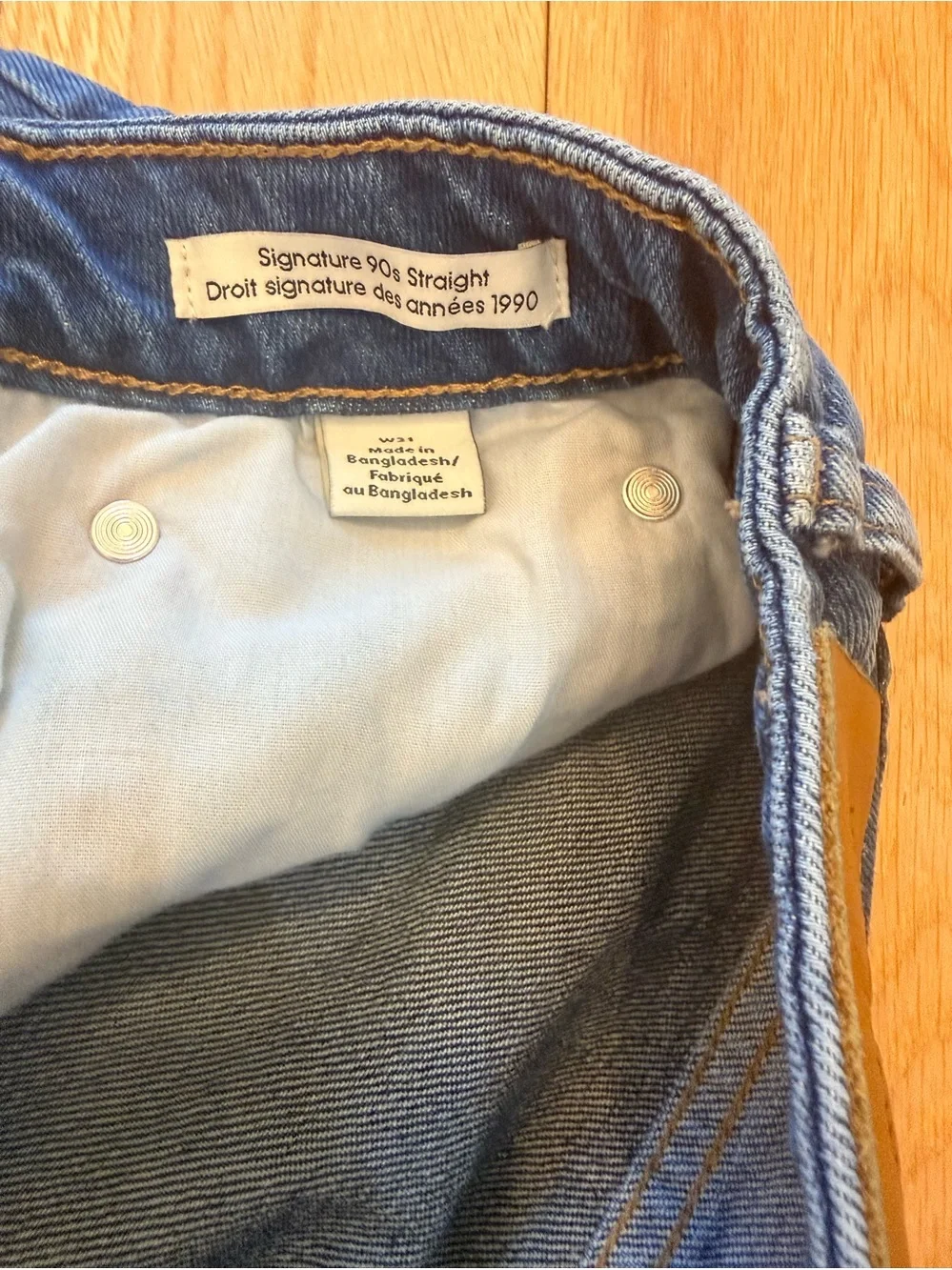 Calvin Klein Two-Tone Blue Denim Cutoff Shorts